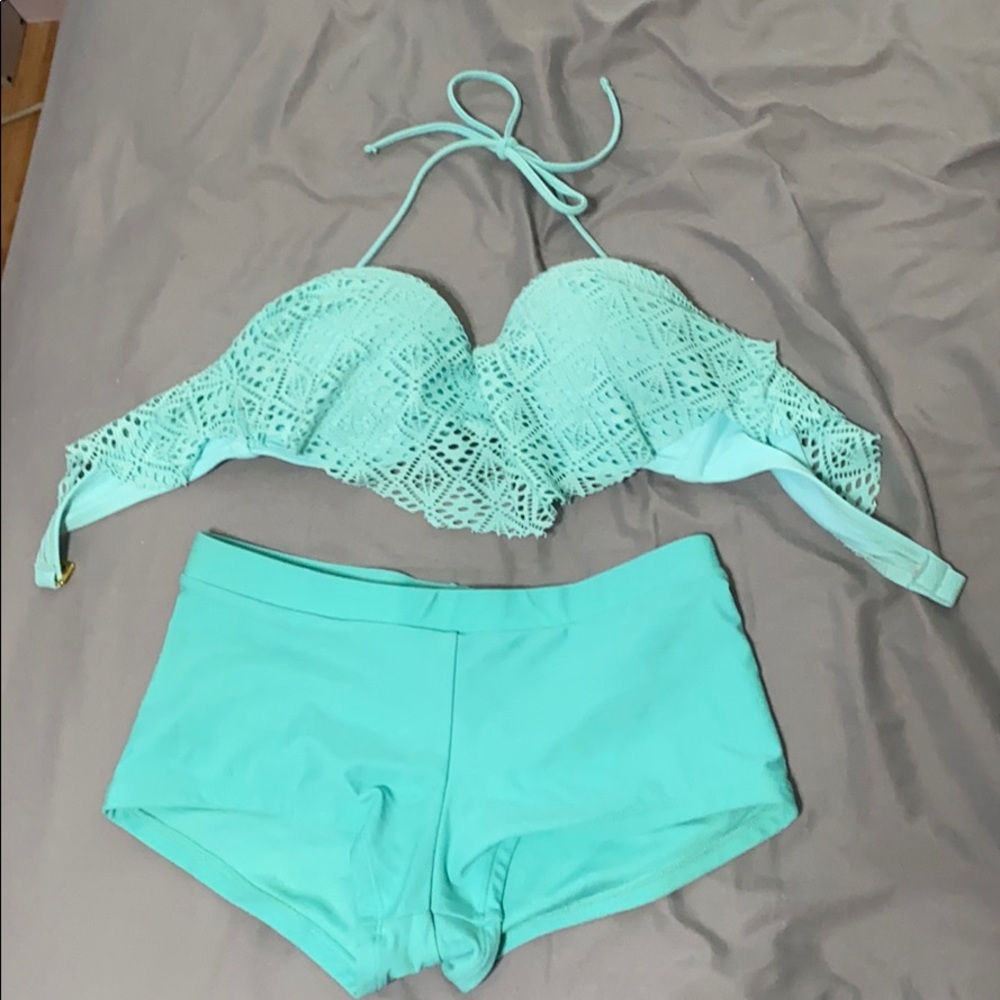Teal bathing suit